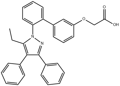 300657-03-8， [2'-(5-ETHYL-3,4-DIPHENYL-PYRAZOL-1-YL)-BIPHENYL-3-YLOXY]-ACETIC ACID