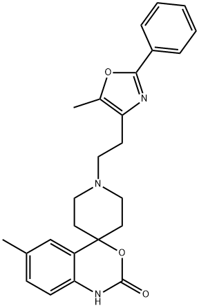 300816-15-3， 6 - 甲基-1,1' - [2 - (5 - 甲基- 2-苯基- 4-恶唑基)乙基] - 螺[4H - 3-1,1 - 苯并恶嗪- 4,4' -哌啶]-2(1H)-酮  