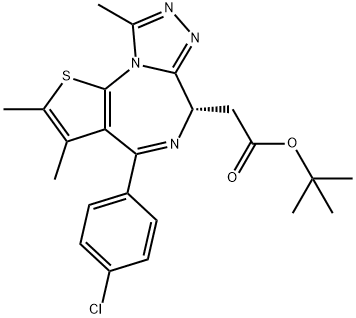 1268524-70-4(S)-(+)-2-(4-(4-氯苯基)-2,3,9-三甲基-6H-噻吩并[3,2-F][1,2,4]三唑并[4,3-A][1,4]二氮杂卓-6-基)乙酸叔丁酯