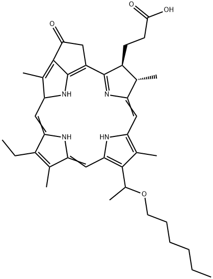 149402-51-7光克洛14-Ethyl-9-(1-(hexyloxy)ethyl)-4,8,13,18-tetramethyl-20-oxo-3-phorbine propanoic acid