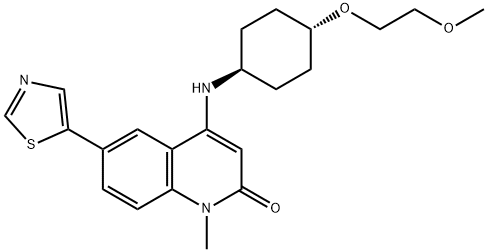 1700637-55-34-((反式-4-(2-甲氧基乙氧基)环己基)氨基)-1-甲基-6-(噻唑-5-基)喹啉-2(1H)-酮CD38 inhibitor 78c