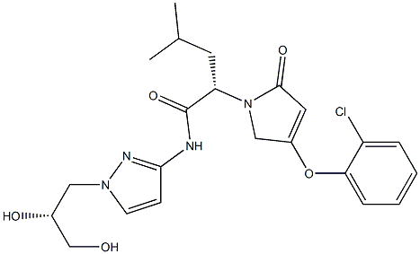 1191995-00-2(S)-2-(4-(2-chlorophenoxy)-2-oxo-2,5-dihydro-1H-pyrrol-1-yl)-N-(1-((R)-2,3-dihydroxyprop