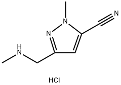 1643141-20-1  1-甲基-3-(甲氨基)甲基吡唑-5-甲腈盐酸盐  1-methyl-3-((methylamino)methyl)-1H-pyrazole-5-carbonitrileh