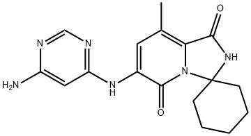 1849590-01-7  6'-[(6-氨基-4-嘧啶基)氨基]-8'-甲基螺[环己烷-1,3'(2'H)-咪唑并[1,5-A]吡啶]-1',5'-二酮