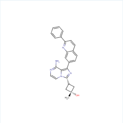 CAS：867160-71-2，顺式-3-[8-氨基-1-(2-苯基-7-喹啉基)咪唑并[1,5-A]吡嗪-3-基]-1-甲基环丁醇 ，Linsitinib 