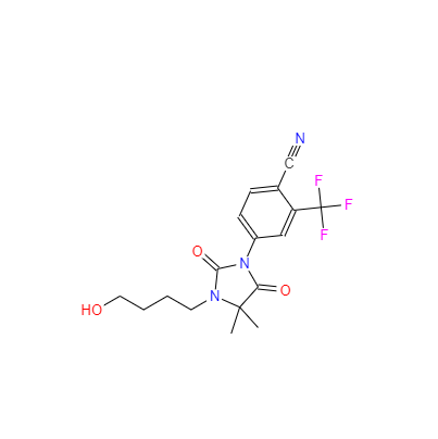  CAS：154992-24-2，4-[3-(4-羟基丁基)-4,4-二甲基-2,5-二氧代-1-咪唑烷基]-2-(三氟甲基)苯腈 ，Ru58841