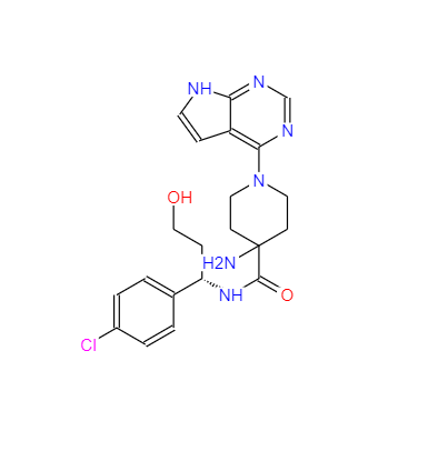 CAS：1143532-39-1,4-氨基-N-[(1S)-1-(4-氯苯基)-3-羟基丙基]-1-(7H-吡咯并[2,3-D]嘧啶-4-基)-4-哌啶甲酰胺 ,AZD5363 