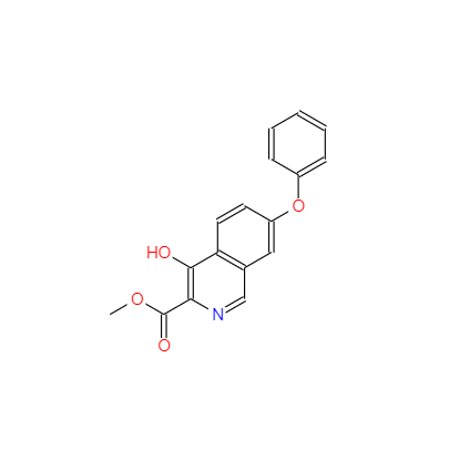  CAS：1455091-10-7,4-羟基-7-苯氧基异喹啉-3-甲酸甲酯 ,methyl 4-hydroxy-7-phenoxyisoquinoline-3-carboxylate