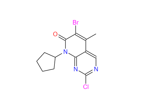 CAS：1016636-76-2,6-溴-2-氯-8-环戊基-5-甲基-吡啶并[2,3-D]嘧啶-7(8H)-酮