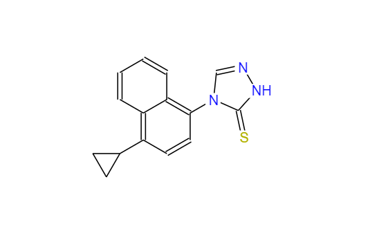 CAS：1533519-84-4,4-(1-环丙基萘-4-基)-4H-1,2,4-三唑-3-硫醇