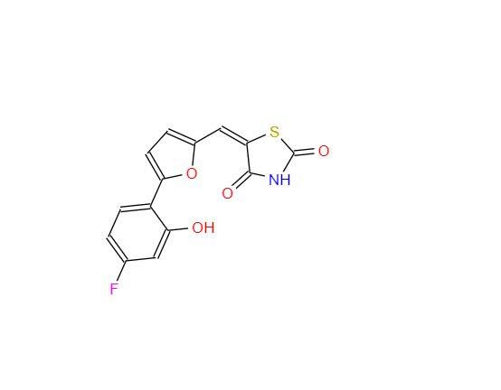CAS：900515-16-4,5-[[5-(4-氟-2-羟基苯基)-2-呋喃基]亚甲基]-2,4-噻唑烷二酮
