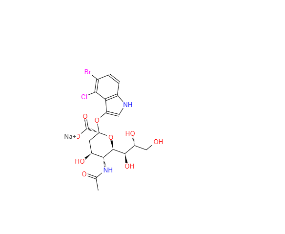 CAS：160369-85-7,5-溴-4-氯-3-吲哚基-α-D-N-乙酰基神经氨酸钠盐
