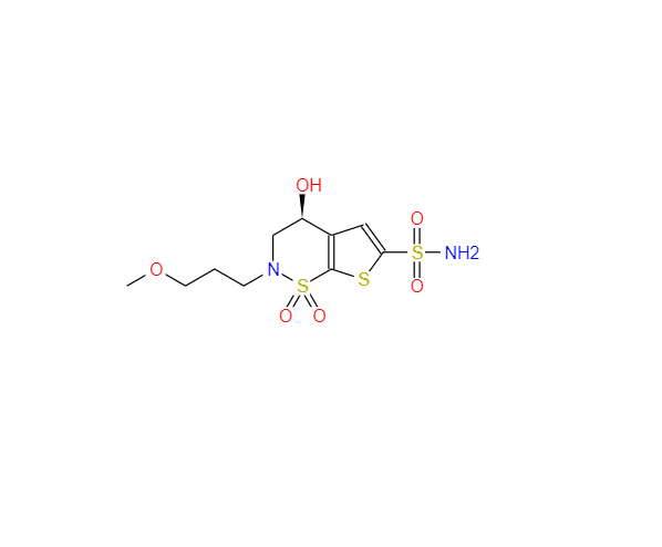 CAS：154127-42-1,(S)-3,4-二氢-4-羟基-2-(3-甲氧基丙基)-2H-噻吩并[3,2-e]-1,2-噻嗪-6-磺胺-1,1-二氧化物