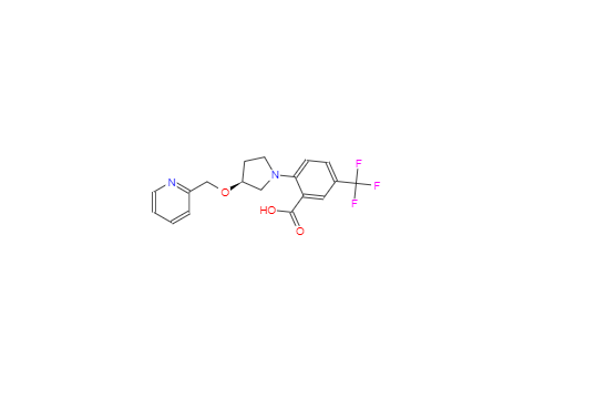 CAS：1515856-92-4，2-[(3S)-3-(2-吡啶基甲氧基)-1-吡咯烷基]-5-(三氟甲基)苯甲酸