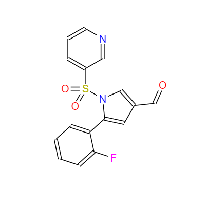 CAS： 881677-11-8，5-(2-氟苯基)-1-[(吡啶-3-基)磺酰基]-1H-吡咯-3-甲醛