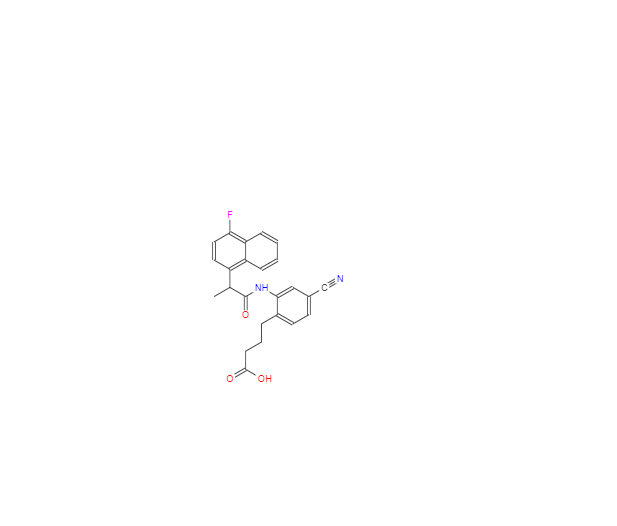 CAS：402473-54-5,4-氰基-2-((2-(4-氟-1-萘基)-1-氧代丙基)氨基)苯基丁酸