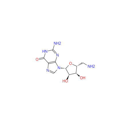 CAS：4099-84-7,2-氨基-9-((2R,3R,4S,5R)-5-(氨基甲基)-3,4-二羟基四氢呋喃-2-基)-1,9-二氢-6H-嘌呤-6-酮