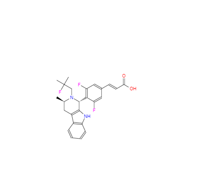 CAS：1639042-08-2,(E)-3-[3,5-二氟-4-[(1R,3R)-2-(2-氟-2-甲基丙基)-3-甲基-2,3,4,9-四氢-1H-吡啶并[3,4-B]吲哚-1-基]苯基]丙烯酸
