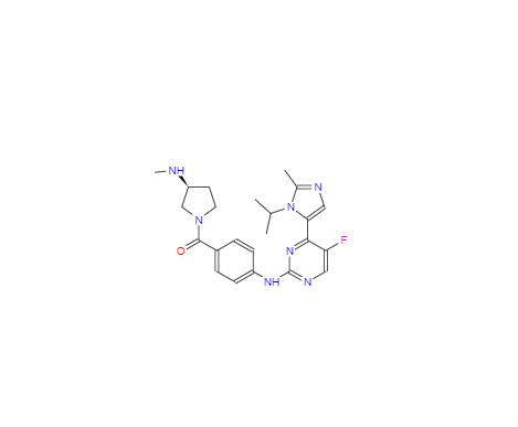 CAS：924641-59-8,(S)-(4-((5-氟-4-(1-异丙基-2-甲基-1H-咪唑-5-基)嘧啶-2-基)氨基)苯基)(3-(甲基氨基)吡咯烷哌嗪-1-基)甲酮