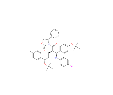 CAS：272778-12-8,3-[(2R,5S)-5-(4-氟苯基)-2-[(S)-[(4-氟苯基(氨基)]][4-(三甲基硅)氧]苯基]甲基]-1-氧代-5-[(三甲基硅)氧]苯基]-4-苯基-