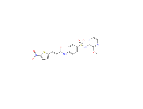 CAS：1360614-48-7，N-[4-[[(3-甲氧基吡嗪基)氨基]磺酰基]苯基]-3-(5-硝基-2-噻吩基)-2-丙烯酰胺