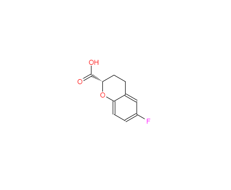 CAS：129101-36-6，2H-1-Benzopyran-2-carboxylic acid, 6-fluoro-3,4-dihydro-, (2S)-