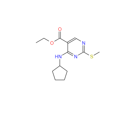 CAS：211245-62-4，4-cyclopentylamino-2-methylsulfanylpyrimidine-5-carboxylic acid ethyl ester