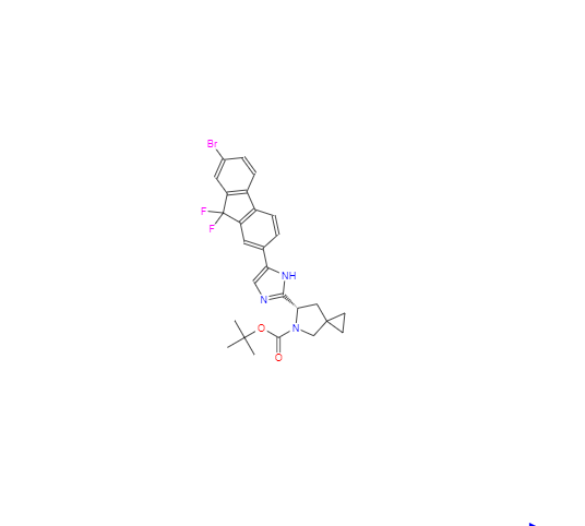CAS：1441670-89-8，(S)-6-(5-(7-溴-9,9-二氟-9H-芴-2-基)-1H-咪唑-2-基)-5-氮杂螺[2.4]庚烷-5-羧酸叔丁酯