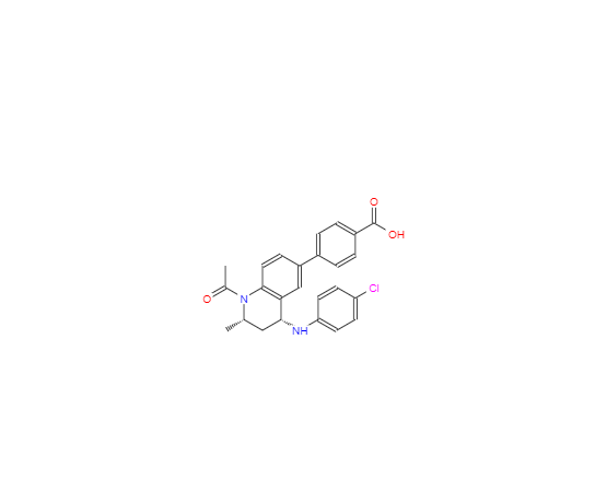 CAS：1300031-52-0，4-((2S,4R)-1-乙酰基-4-((4-氯苯基)氨基)-2-甲基-1,2,3,4-四氢喹啉-6-基)苯甲酸