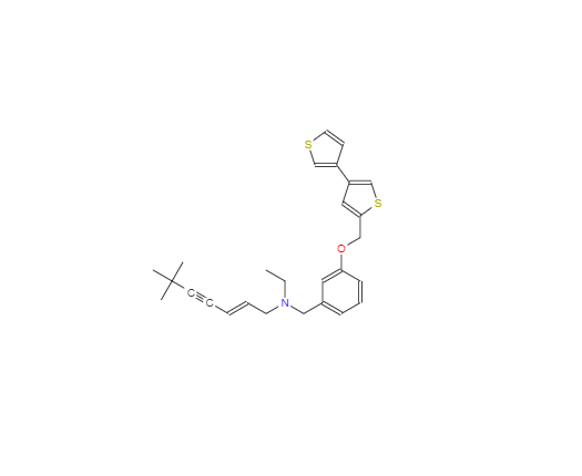 CAS：131060-14-5，(E)-N-(3-([3,3'-二噻吩]-5-基甲氧基)苄基)-N-乙基-6,6-二甲基庚-2-烯-4-炔-1-胺