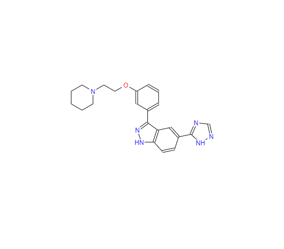 CAS：395104-30-0，3-[3-[2-(1-哌啶基)乙氧基]苯基]-5-(1H-1,2,4-三唑-5-基)-1H-吲唑