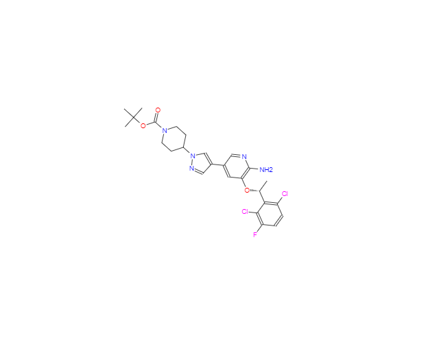CAS：877399-51-4，4-[4-[6-氨基-5-[[(R)-1-(2,6-二氯-3-氟苯基)乙基]氧基]吡啶-3-基]吡唑-1-基]哌啶-1-羧酸叔丁酯