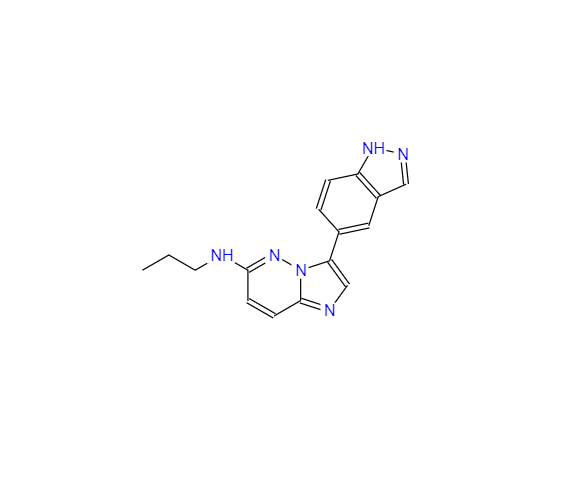 CAS：1333377-65-3，3-(1H-吲唑-5-基)-N-丙基咪唑并[1,2-B]哒嗪-6-胺