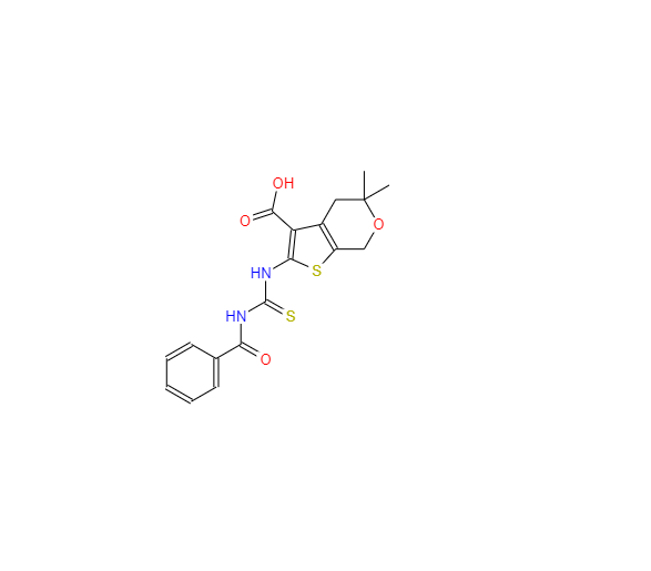 CAS：314042-01-8，2-(Benzoylcarbamothioylamino)-5,5-dimethyl-4,7-dihydrothieno[2,3-c]pyran-3-carboxyli