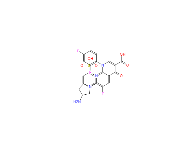 CAS：115964-29-9，7-(3-氨基吡咯烷-1-基)-1-(2,4-二氟苯基)-6-氟-4-氧代-1,4-二氢-1,8-萘啶-3-羧酸 4-甲基苯磺酸盐
