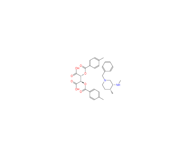 CAS：477600-71-8，(2R,3R)-2,3-双[(4-甲基苯甲酰基)氧基]丁二酸和 (3R,4R)-N,4-二甲基-1-(苯基甲基)-3-哌啶胺的化合物