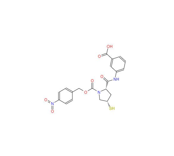 CAS：202467-69-4，3-[[[(2S,4S)-4-Mercapto-1-(4-nitrobenzyloxy)carbonyl-2-pyrrolidinyl]carbonyl]amino]b