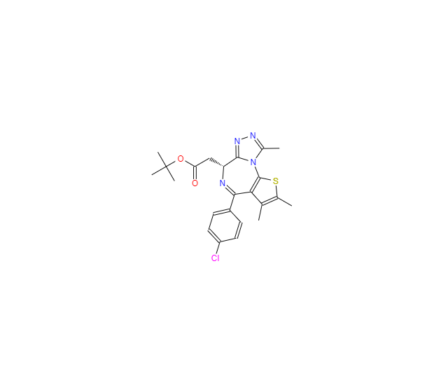 CAS：1268524-71-5，(R)-(-)2-(4-(4-氯苯基)-2,3,9-三甲基-6H-噻吩并[3,2-F][1,2,4]三唑并[4,3-A][1,4]二氮杂环庚烷-6-基)乙酸叔丁酯