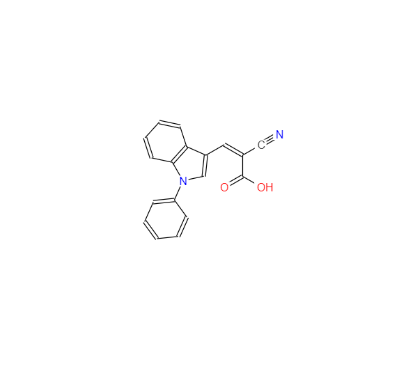 CAS：56396-35-1，2-氰基-3-(1-苯基-1H-吲哚-3-基)-2-丙烯酸
