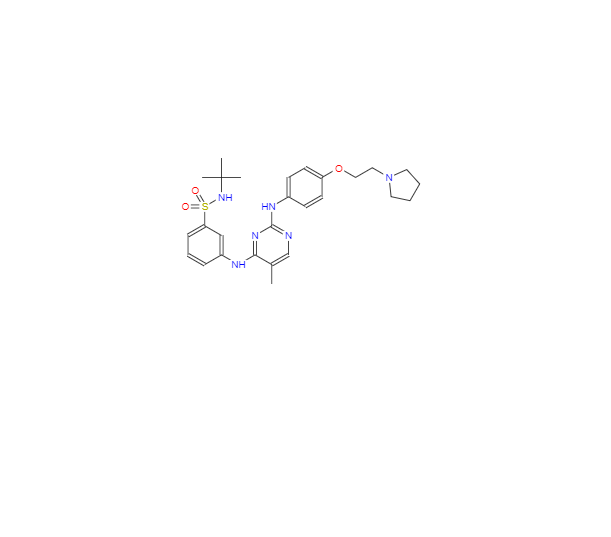 CAS：936091-26-8，N-(1,1-二甲基乙基)-3-[[5-甲基-2-[[4-[2-(1-吡咯烷基)乙氧基]苯基]氨基]-4-嘧啶基]氨基]苯磺酰胺