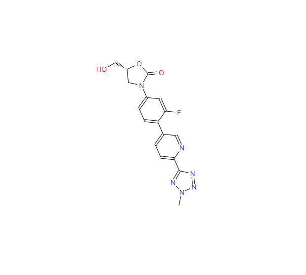 CAS：856866-72-3，3-[3-氟-4-[6-(2-甲基-2H-四唑-5-基)-3-吡啶基]苯基]-5-(羟基甲基)-2-恶唑烷酮