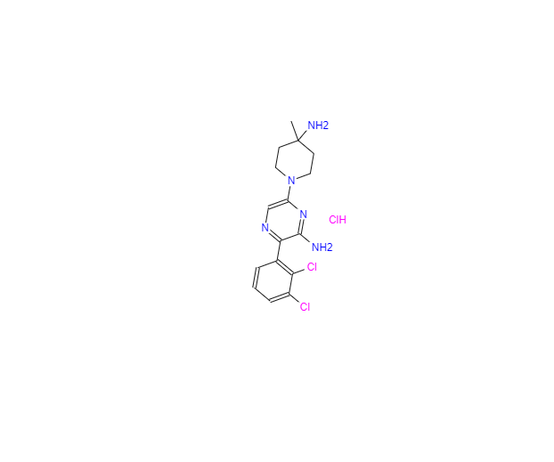 CAS：1801747-11-4，6-(4-amino-4-methylpiperidin-1-yl)-3-(2,3-dichlorophenyl)pyrazin-2-amine hydrochlor