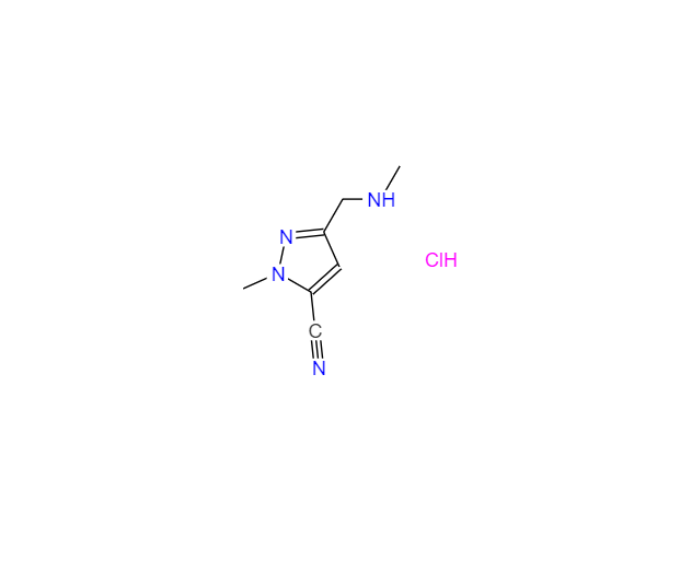 CAS：1643141-20-1，1-甲基-3-((甲基氨基)甲基)-1H-吡唑-5-甲腈盐酸盐