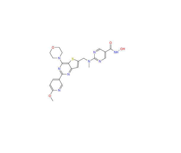 CAS：1339928-25-4，N-羟基-2-(((2-(6-甲氧基吡啶-3-基)-4-吗啉噻吩并[3,2-d]嘧啶-6-基)甲基)(甲基)氨基)嘧啶-5-甲酰胺