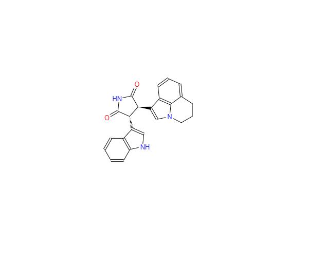 CAS：905854-02-6，(3R,4R)-3-(5,6-二氢-4H-吡咯并[3,2,1-IJ]喹啉-1-基)-4-(1H-吲哚-3-基)吡咯烷-2,5-二酮