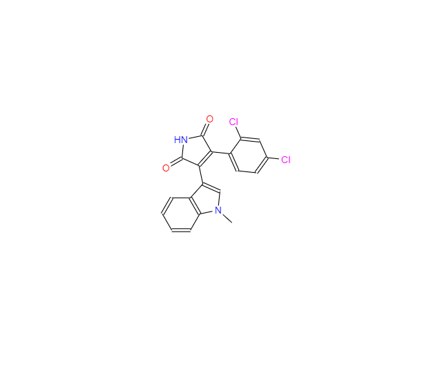 CAS：280744-09-4，3-(2,4-dichlorophenyl)-4-(1-methyl-1H-indol-3-yl)-2,5-dihydro-1H-pyrrole-2,5-dione