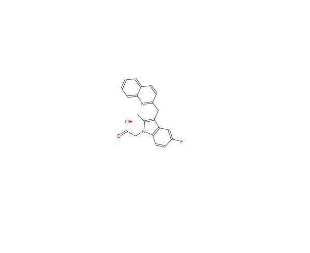 CAS：851723-84-7，2-(5-Fluoro-2-methyl-3-(quinolin-2-ylmethyl)-1H-indol-1-yl)acetic acid