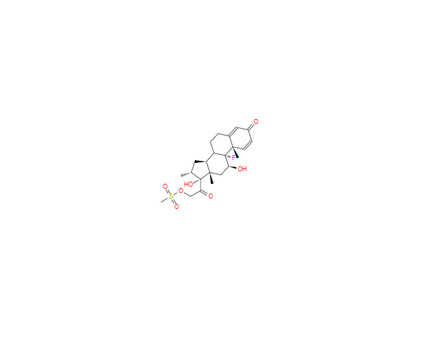 CAS：2265-22-7，9Α-氟-11Β,17Α-二羟基-16Α-甲基-21-甲磺酰氧基孕甾-1,4-二烯-3,20-二酮