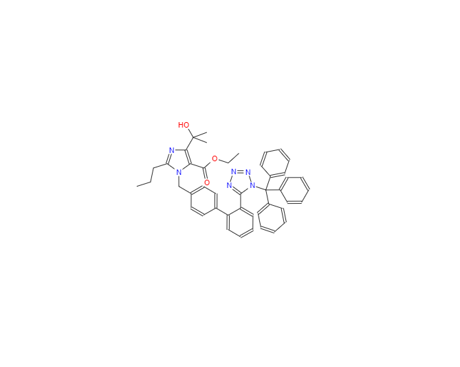CAS：189400-21-3，4-(2-羟基丙-2-基)-2-丙基-1-((2'-(1-三苯甲基-1H-四唑-5(4)-基)-[1,1'-联苯]-4-基))甲基)-1H-咪唑-5-羧酸乙酯