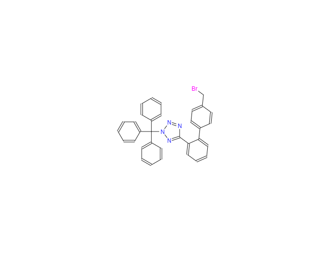 CAS：133051-88-4，5-(4'-(溴甲基)-[1,1'-联苯]-2-基)-2-三甲基-2H-四唑